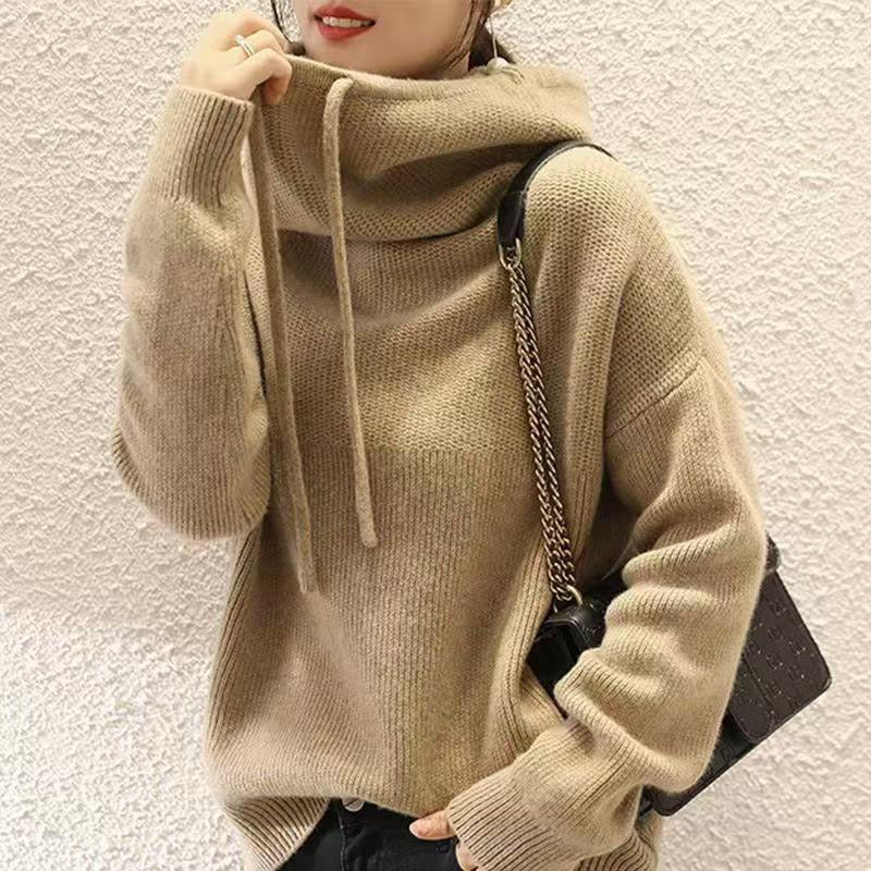 Cozy knitted hoodie for casual comfort