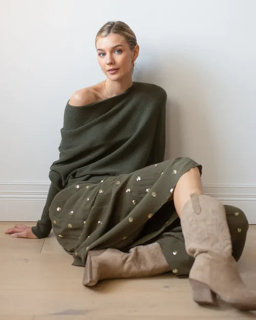 Jennie™ | Asymmetric draped sweater
