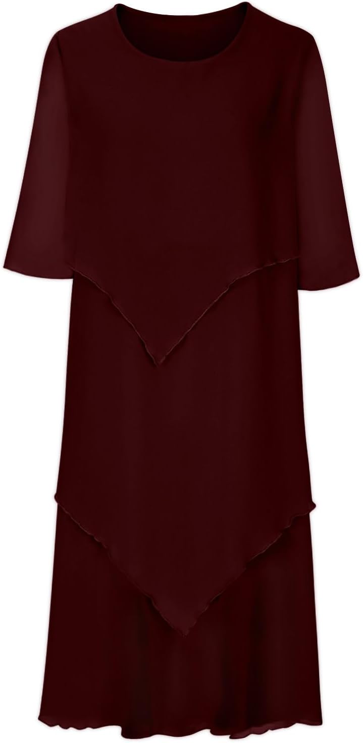 Oswald | Elegant chiffon dress with layered look