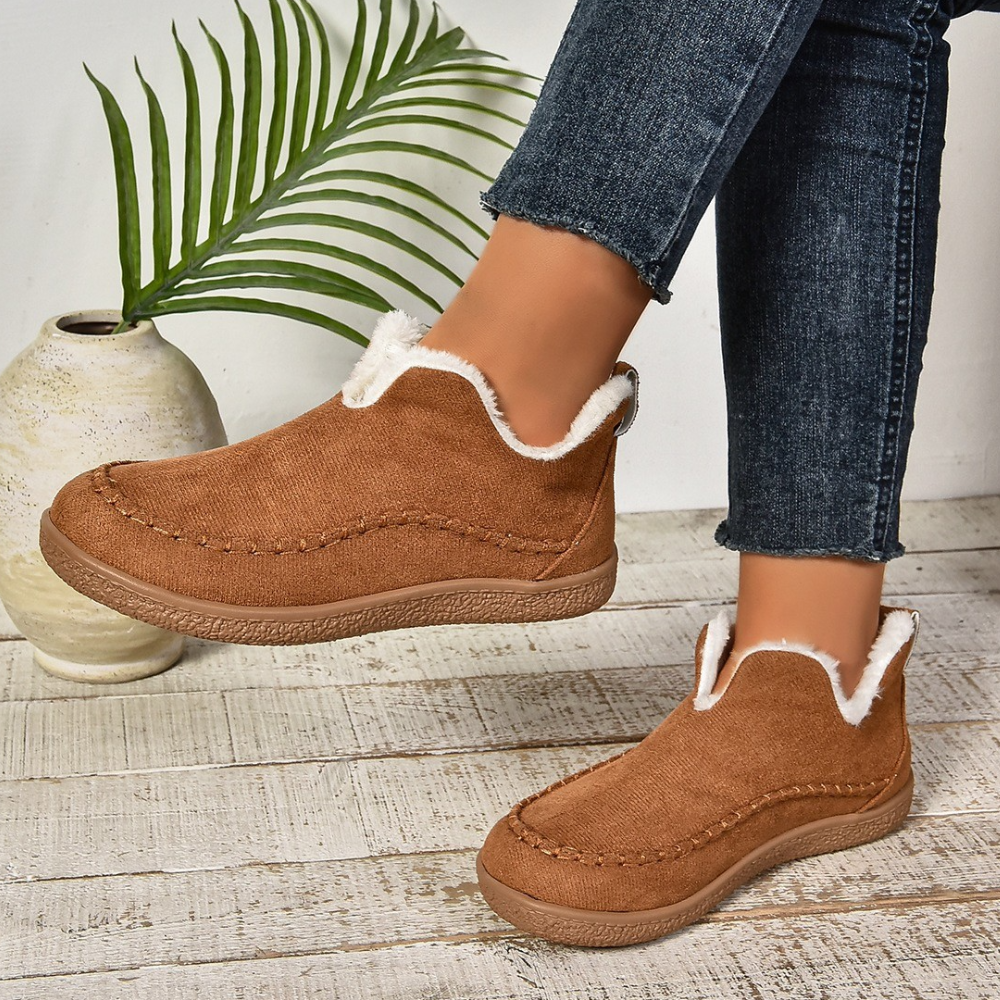 Cozy lined winter boots with non-slip soles