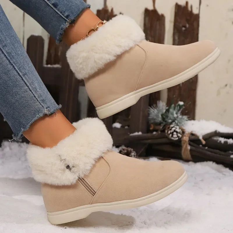 Frieda | Warm winter ankle boots with faux fur