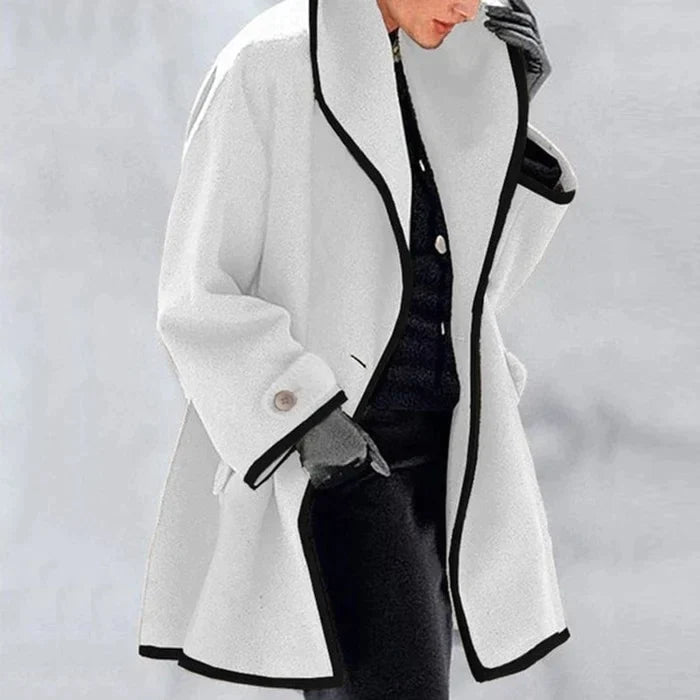 Classic wool blend coat for autumn and winter