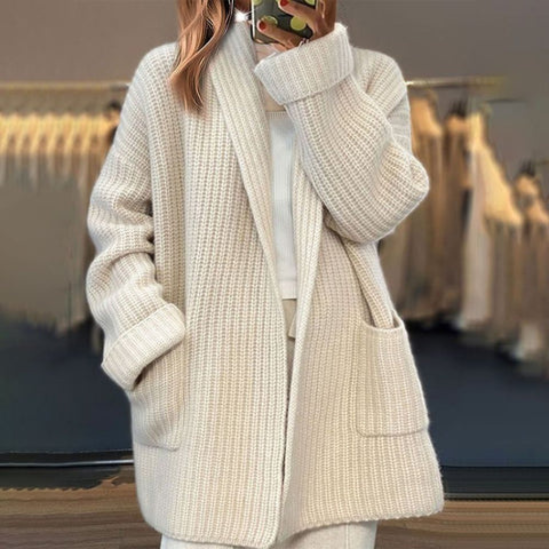 Cozy wool-blend cardigan for women