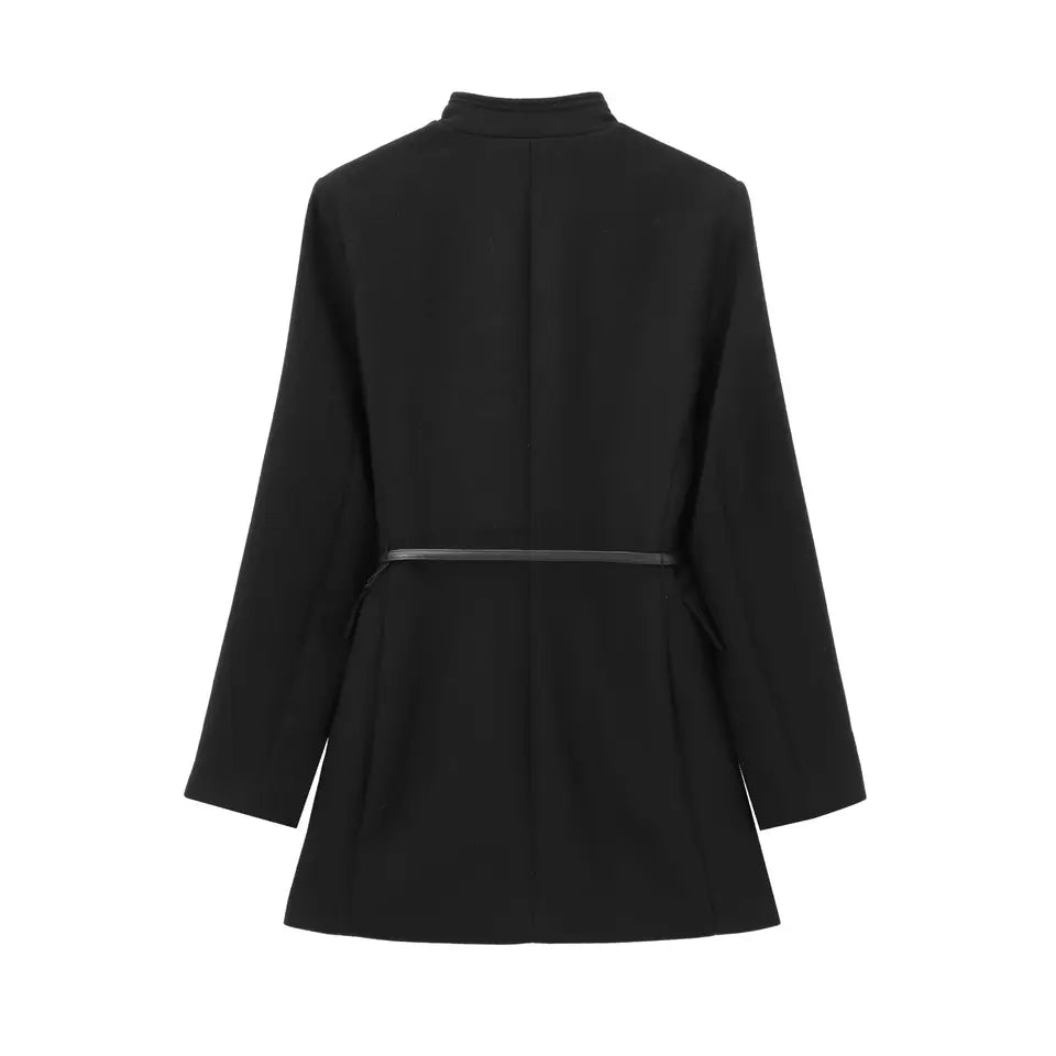 Frieda | Elegant coat with waist belt