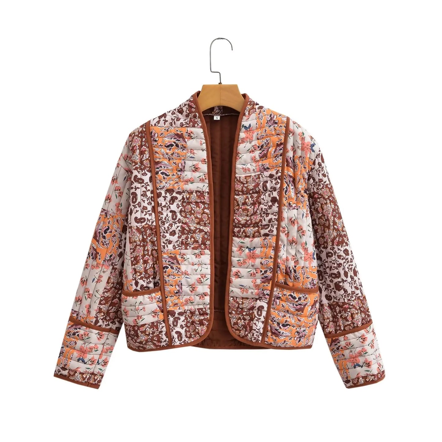 Gisela™ - Winter coat with floral pattern