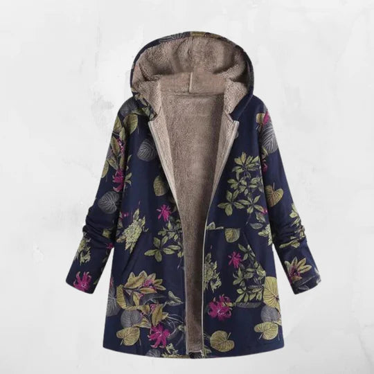 Clarissa™ - Oversized printed hooded long-sleeved coat