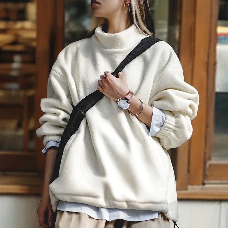 Karla | Oversized sweater with stand-up collar
