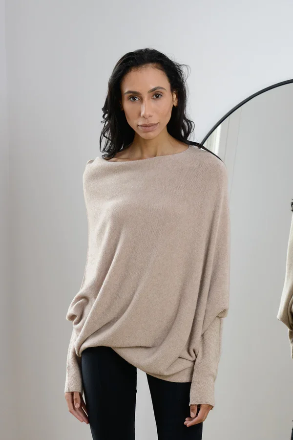 Mariemi™ | Asymmetric Draped Sweater