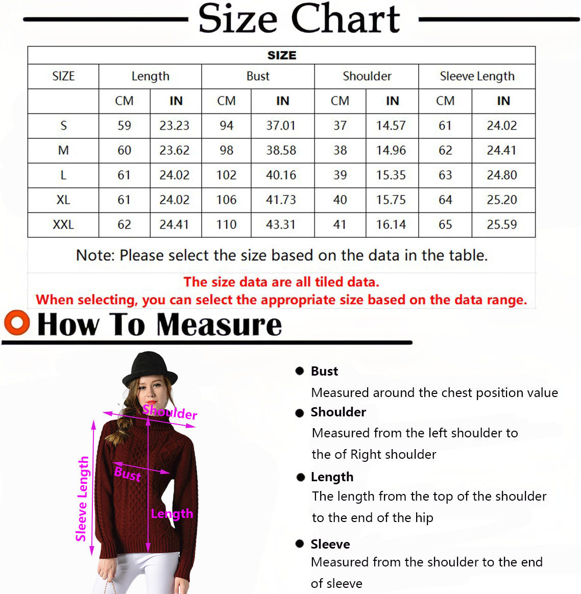 Celina™ - Women's long-sleeved cable-knit turtleneck sweater