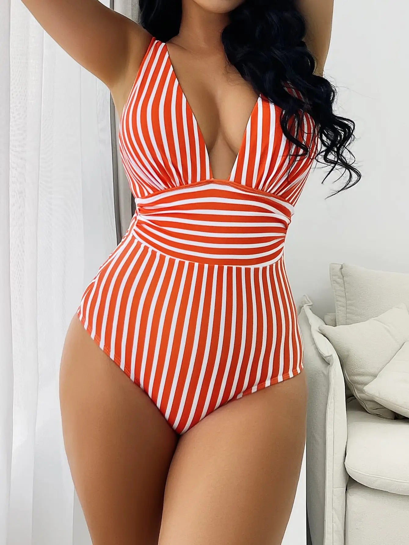 Anika | Striped One-Piece Swimsuit