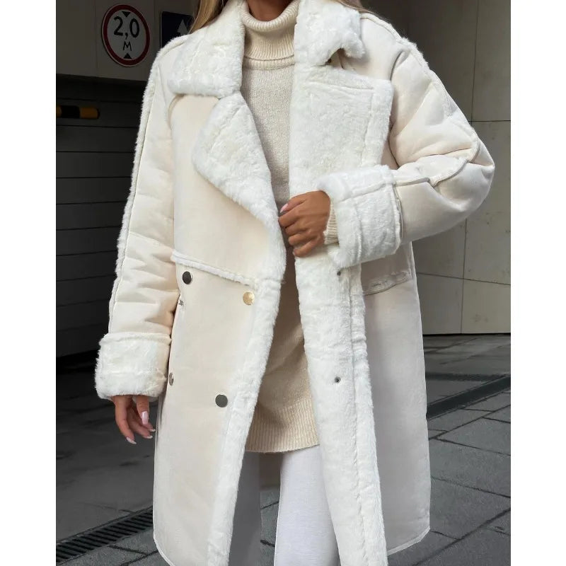 Frank™ - Cozy shearling-lined coat in plus size