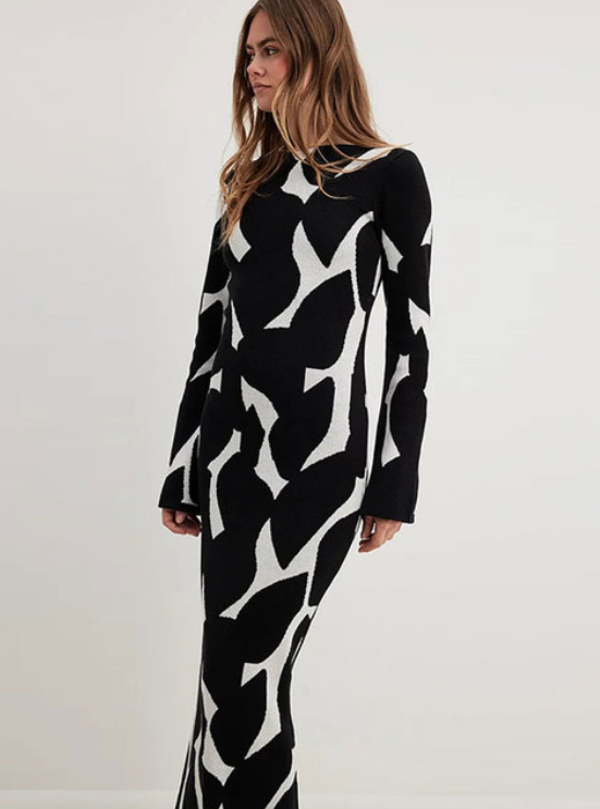 Portia™ - Elegant long-sleeved knitted dress