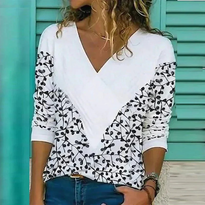Monelo™ V-neck Loose Blouse Tops