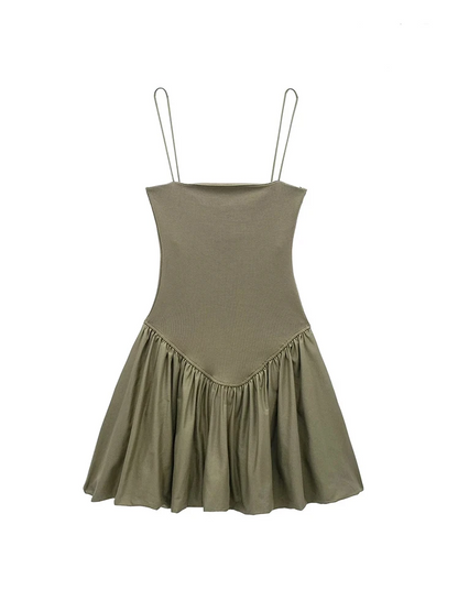 Sophia™ poplin mini dress with puff sleeves