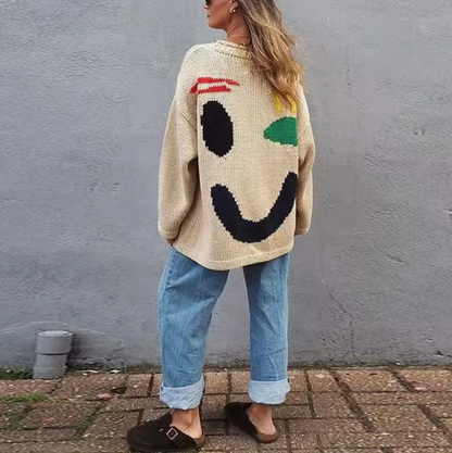 Cozy oversized knit sweater made of cotton 