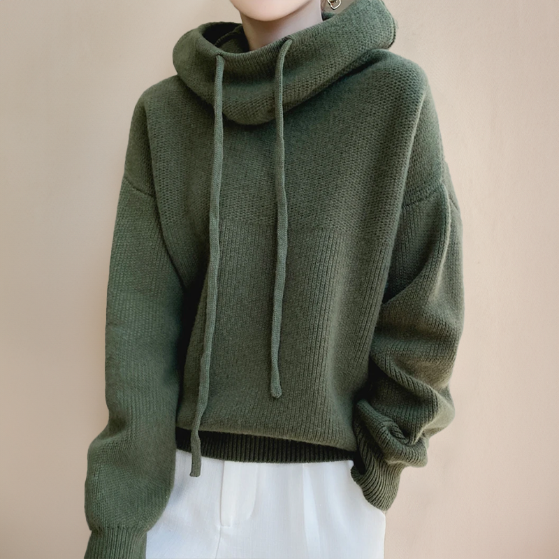 Cozy knitted hoodie for casual comfort 