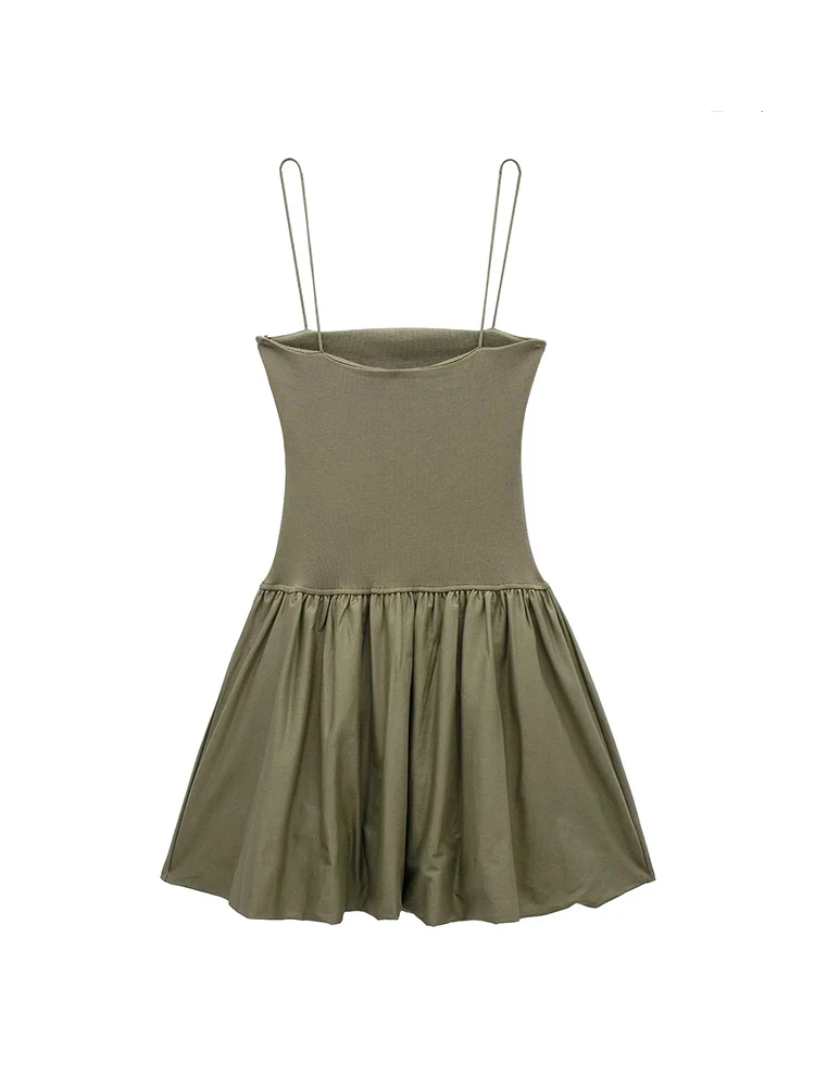 Sophia™ poplin mini dress with puff sleeves