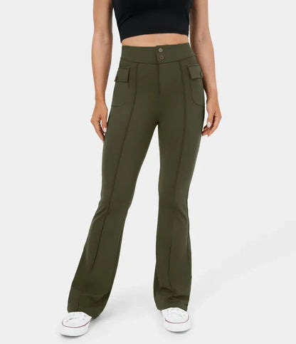LOLLY™ - Casual high-waisted cargo pants with buttons and flap pockets