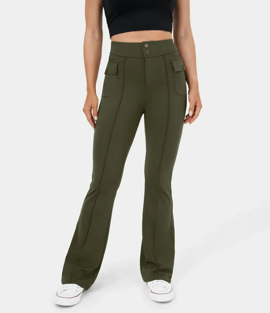LOLLY™ - Casual high-waisted cargo pants with buttons and flap pockets