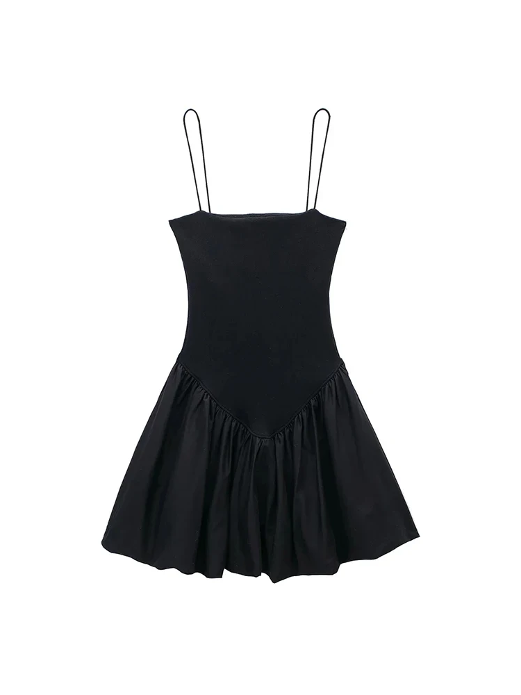 Sophia™ poplin mini dress with puff sleeves