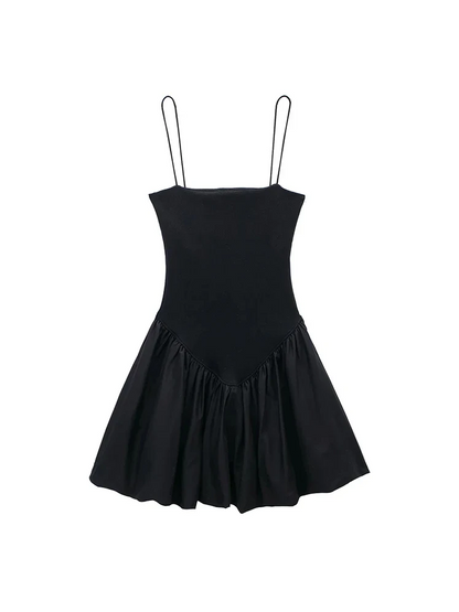 Sophia™ poplin mini dress with puff sleeves