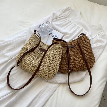 Vintage Crochet Boho Hobo Bag 