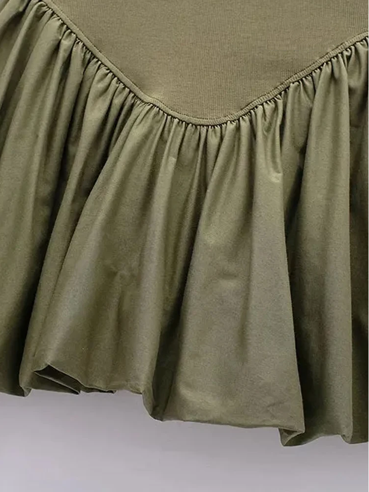 Sophia™ poplin mini dress with puff sleeves