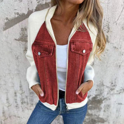 Classic casual women's denim jacket 