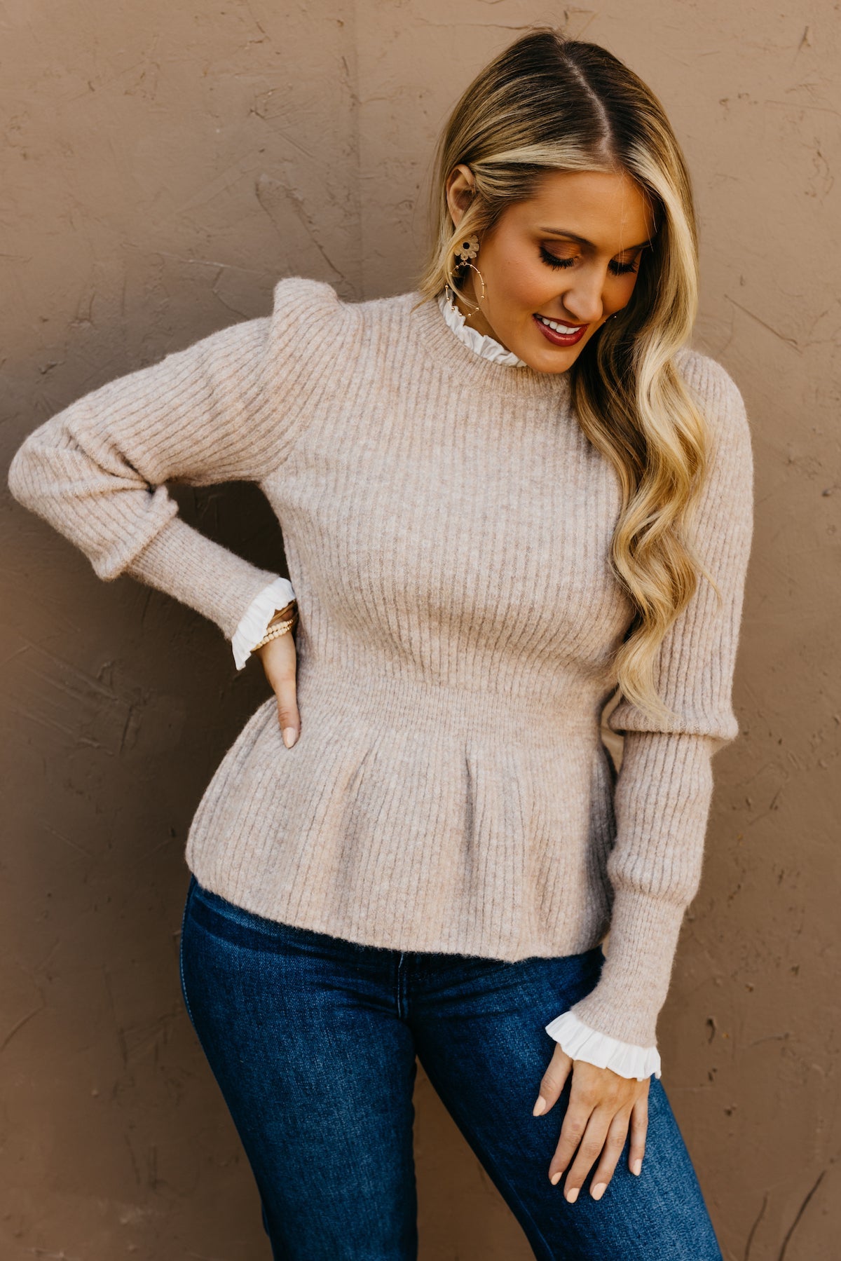 Kate™ - Ruffled Peplum Sweater