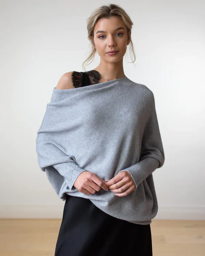 Mariemi™ | Asymmetric Draped Sweater