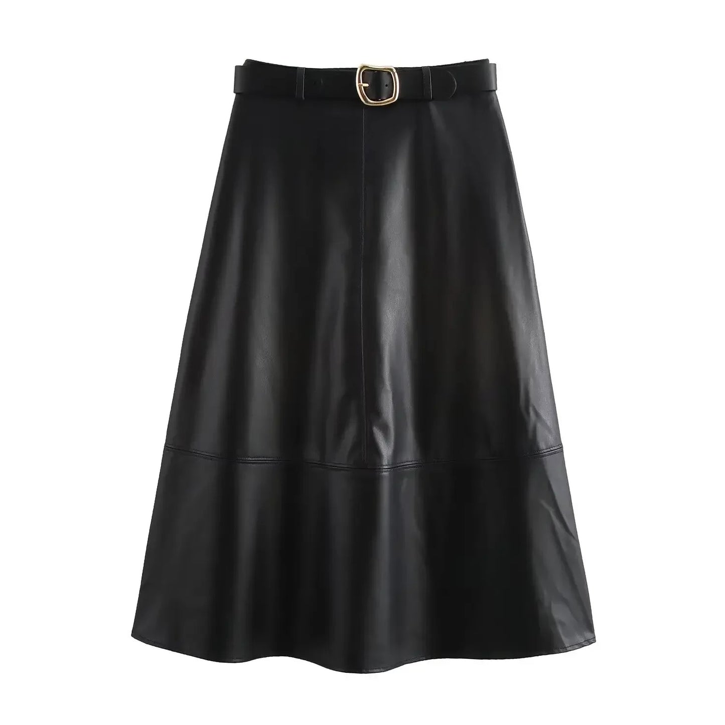 Ede™ – Elegant A-line skirt with belt