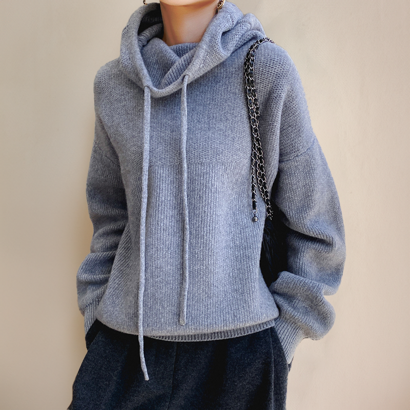 Cozy knitted hoodie for casual comfort 