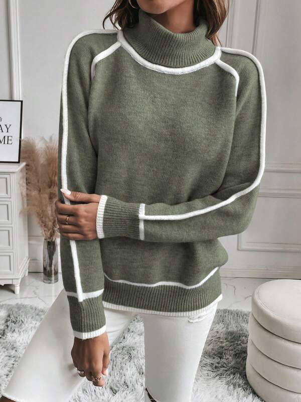 Ava™ - Olive cotton sweater