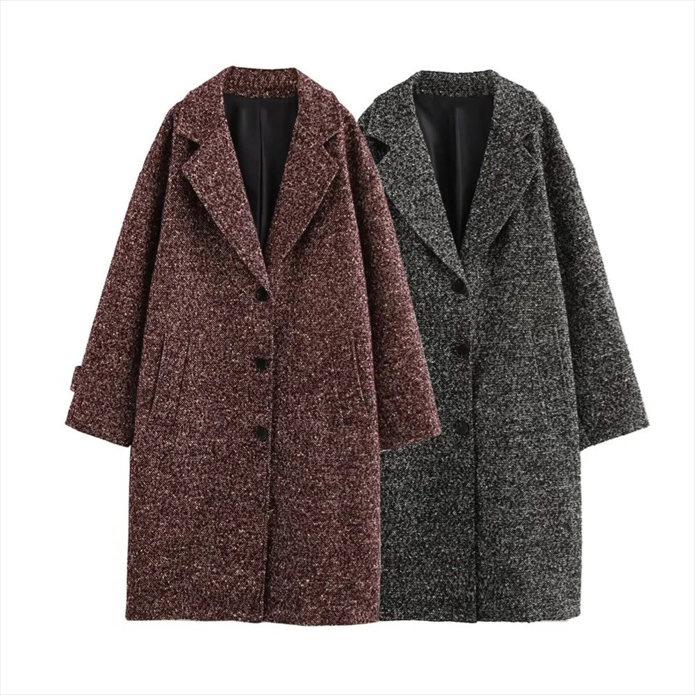 Frieda | Long wool coat with a classic cut