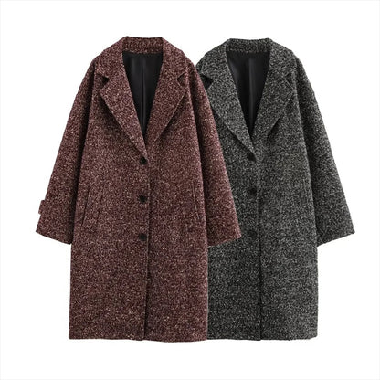 Frieda | Long wool coat with a classic cut