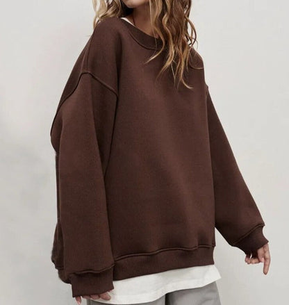 Cozy oversized knit sweater for casual layering 