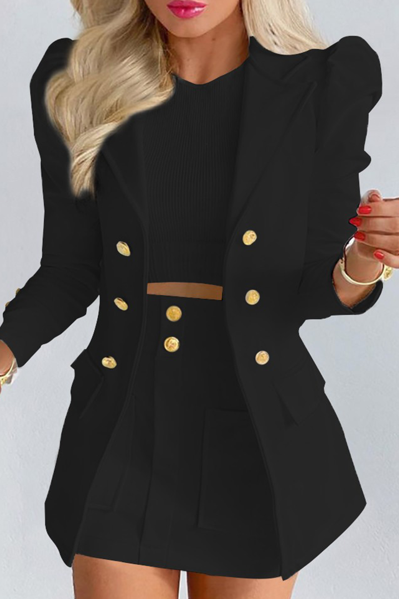 Selena™ - Casual Print Patchwork Turn-down Collar Long Sleeve Two-Piece [Last Day Discount] 