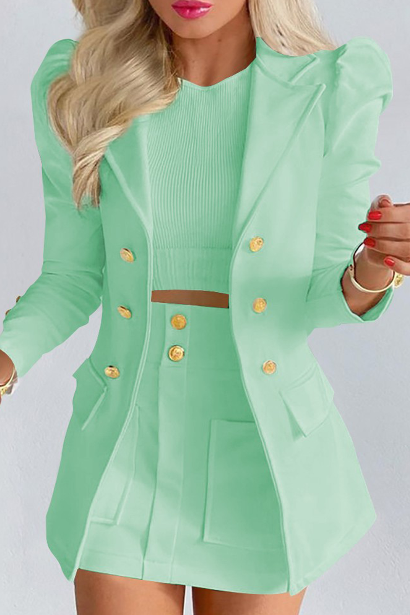 Selena™ - Casual Print Patchwork Turn-down Collar Long Sleeve Two-Piece [Last Day Discount] 