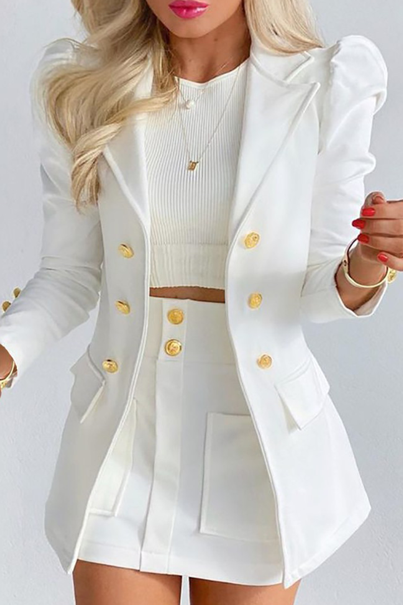 Selena™ - Casual Print Patchwork Turn-down Collar Long Sleeve Two-Piece [Last Day Discount] 