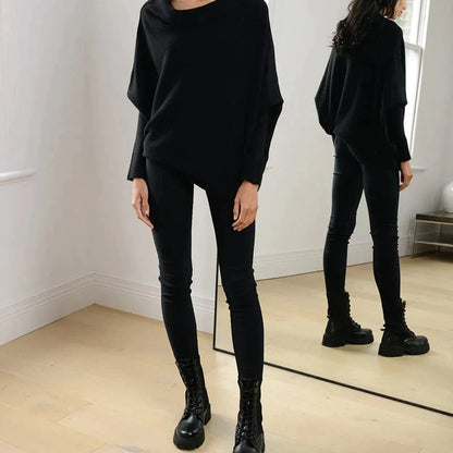 Via™ - Asymmetric draped sweater 