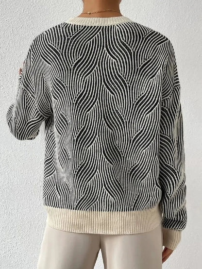 Frank™ - Relaxed sweater with abstract pattern