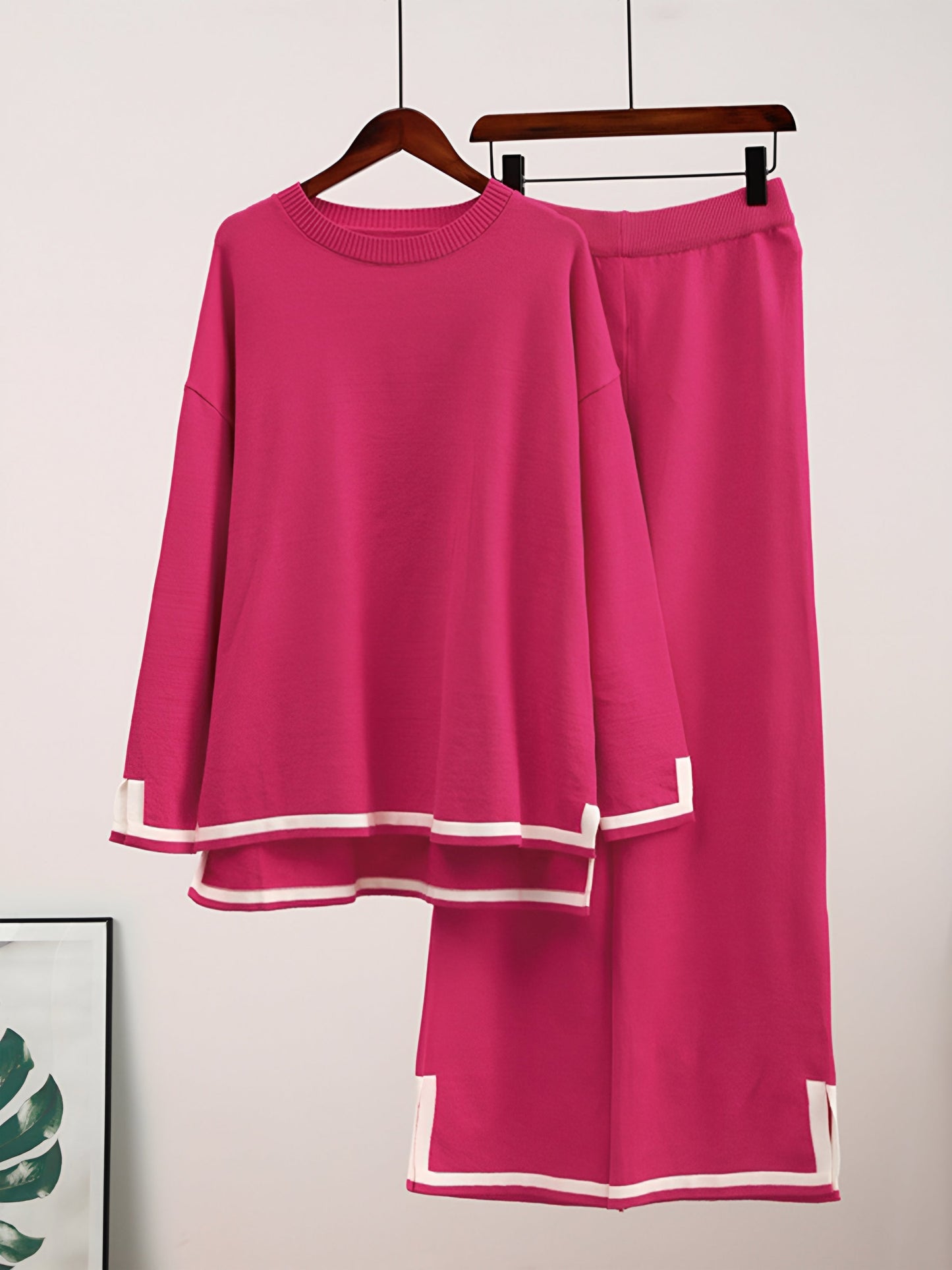 Classy Elastic Knit Lounge Set 