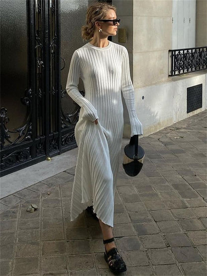 Frieda | Ribbed maxi dress with a figure-hugging cut
