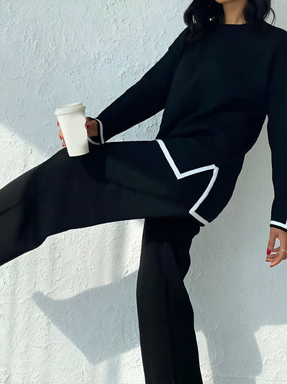 Bella™ - Elegant 2-piece lounge set made of stretch knit