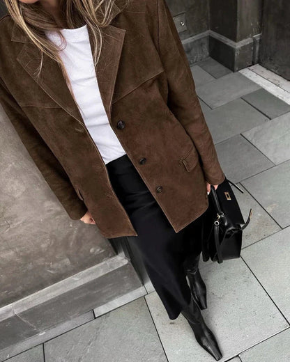 Classic suede blazer 