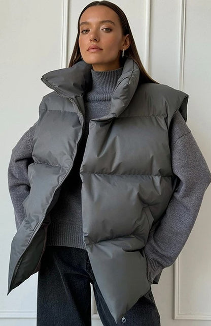 Candice™ – Warm high-neck puffer vest