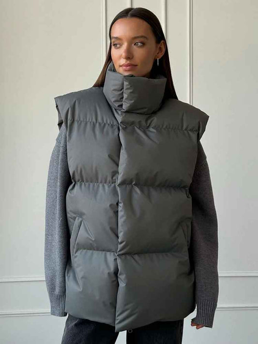 Candice™ – Warm high-neck puffer vest