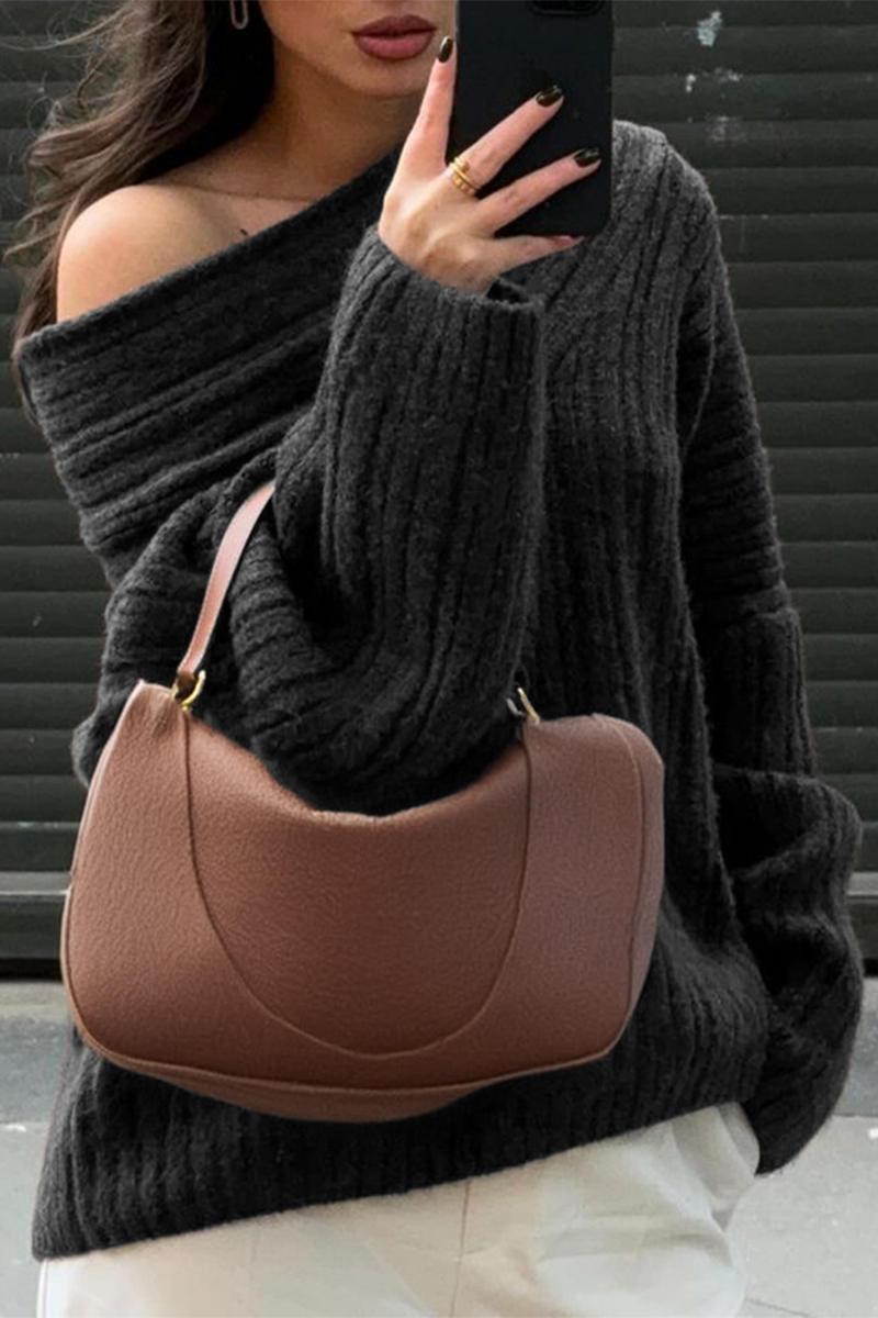 Cozy knitted winter sweater for casual comfort 