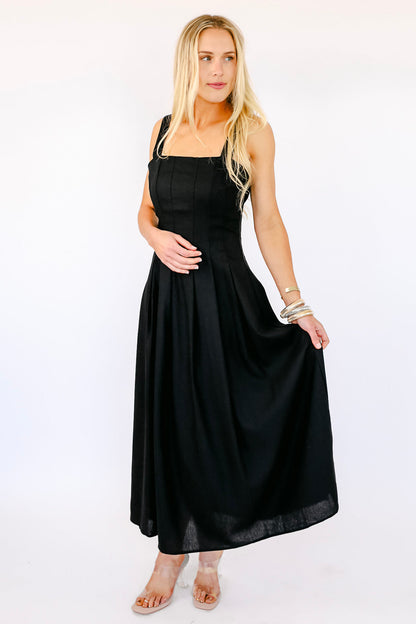 Karen | Elegant black midi dress