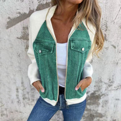 Classic casual women's denim jacket 